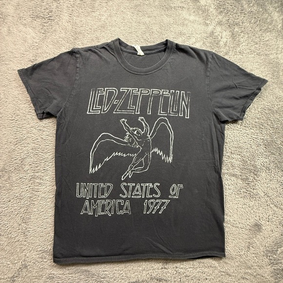 Gildan Other - Retro Led Zeppelin Band Shirt Mens L Black 1977 US Tour Graphic Tee